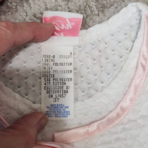 Evy of California vintage toddler girls white floral spring dress size 3T - Picture 3 of 10